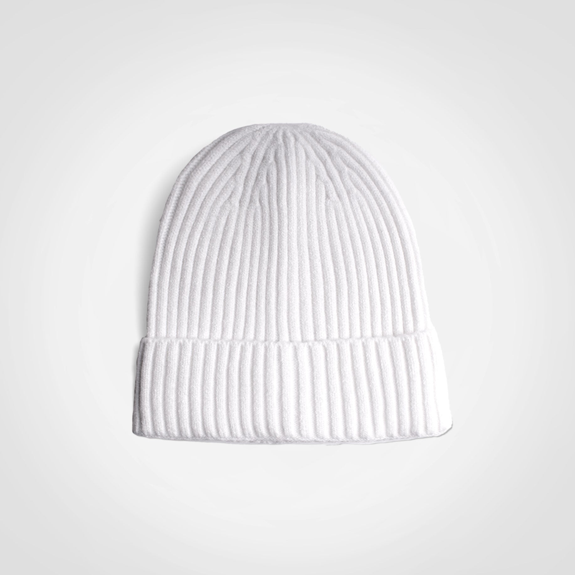 Plain White Beanie