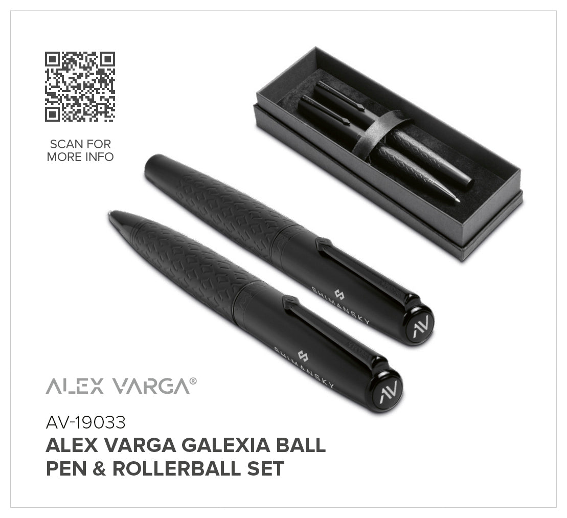 Alex Varga Galexia Ball Pen & Rollerball Set - Image 4