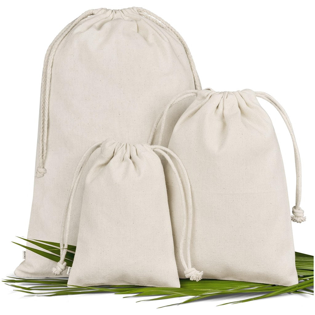 Okiyo Chikara Midi Cotton Drawstring Pouch - Image 4