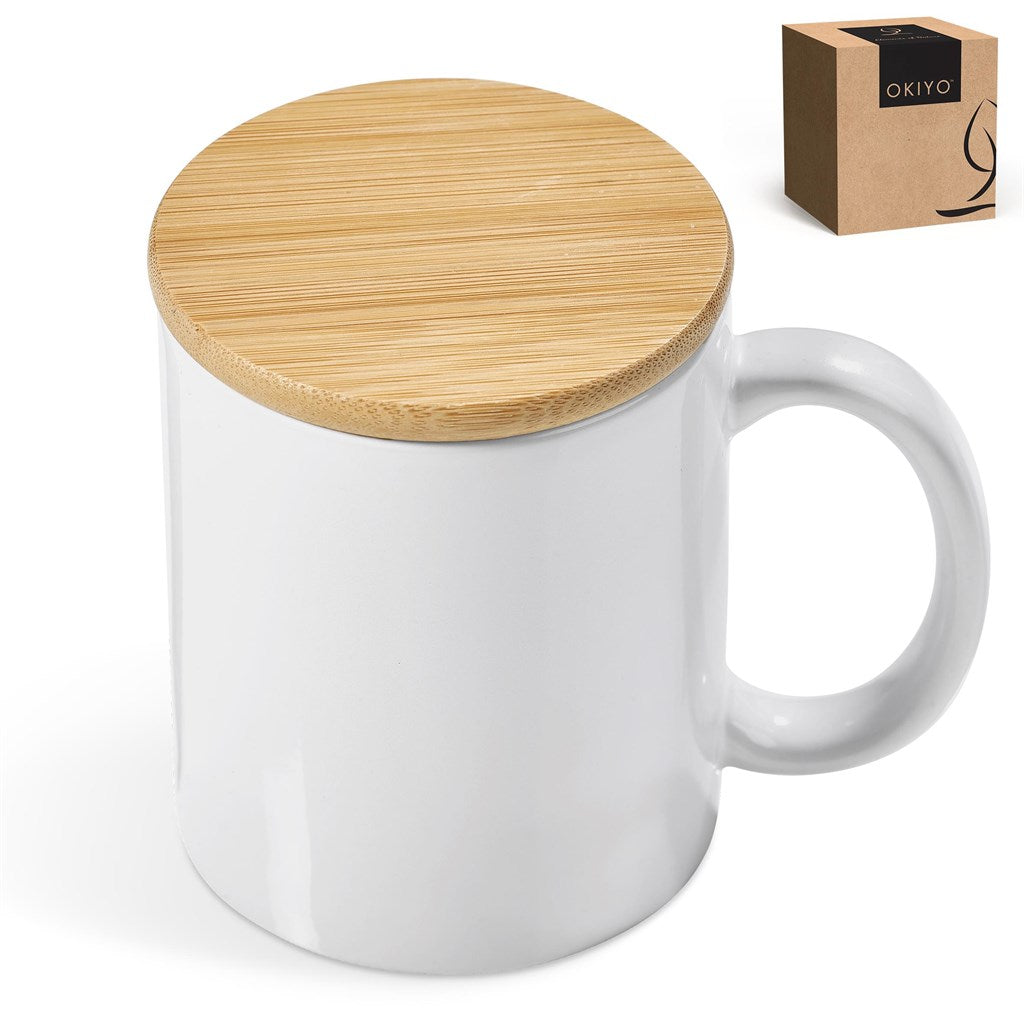 Okiyo Sozo Bamboo & Ceramic Sublimation Coffee Mug - 330ml - Image 6