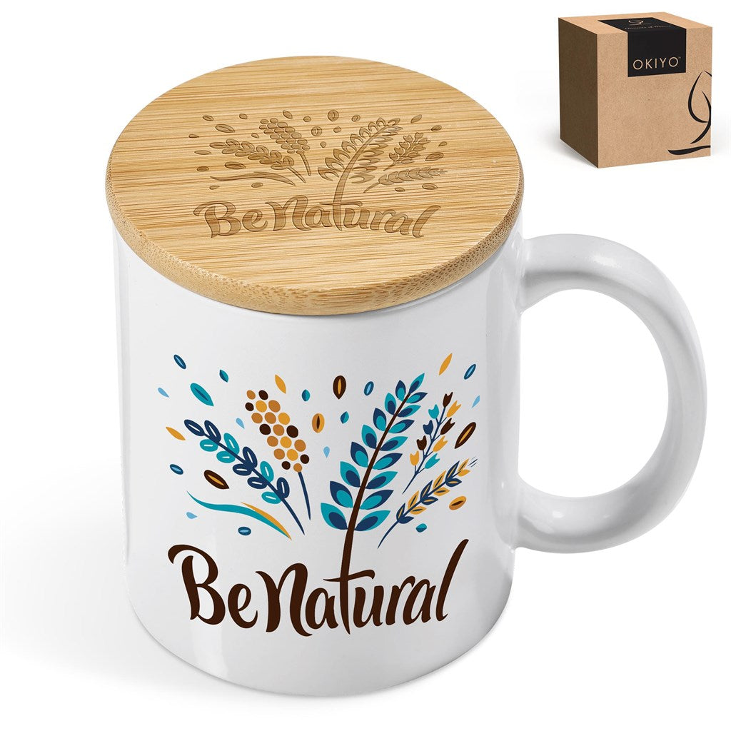 Okiyo Sozo Bamboo & Ceramic Sublimation Coffee Mug - 330ml - Image 5