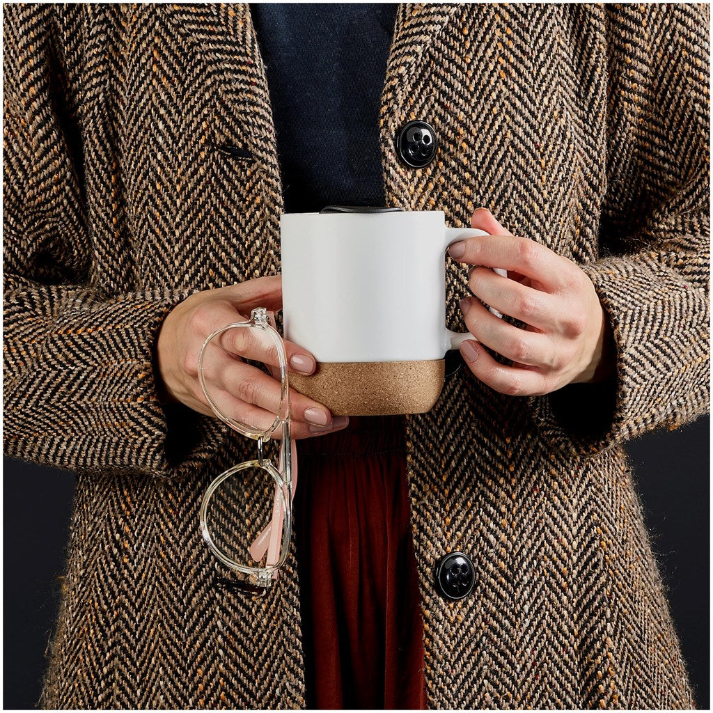 Serendipio Sienna Cork & Ceramic Sublimation Coffee Mug - 340ml - Image 5