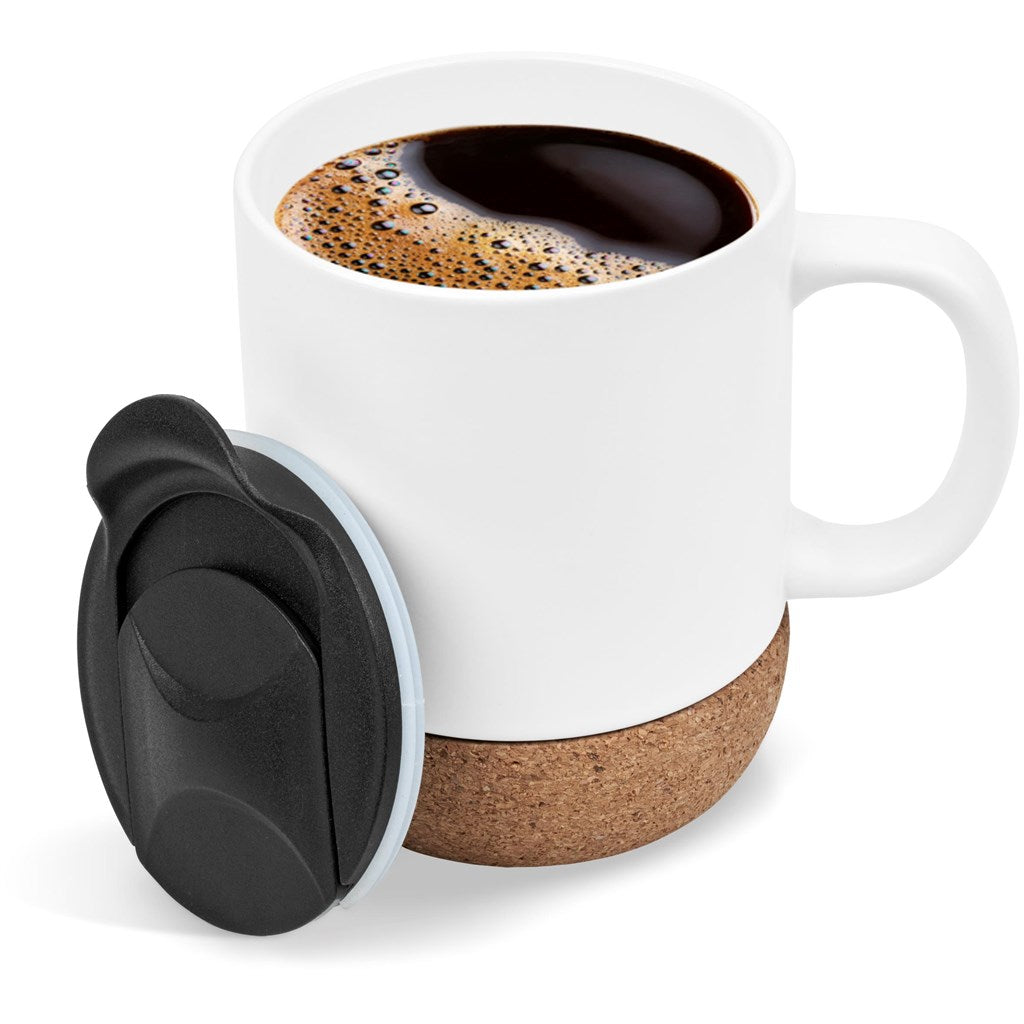 Serendipio Sienna Cork & Ceramic Sublimation Coffee Mug - 340ml - Image 10