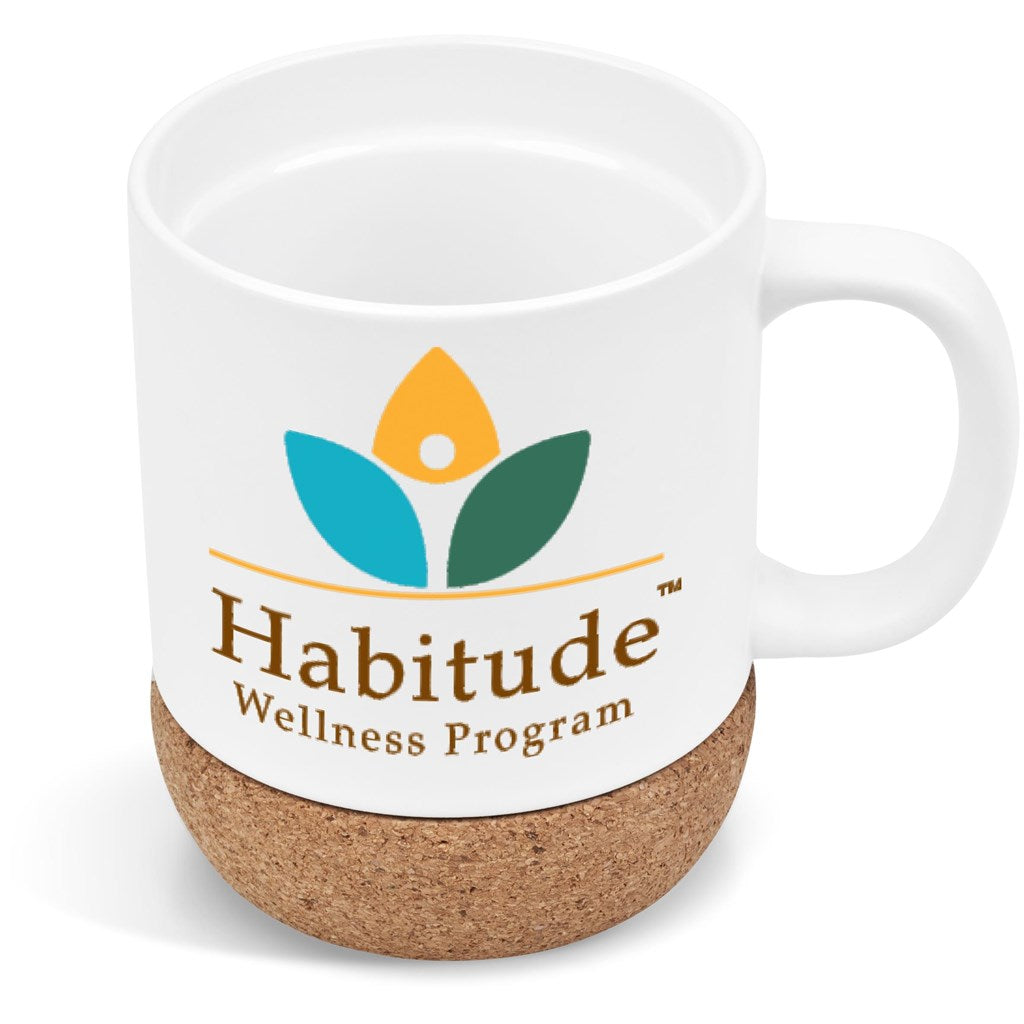 Serendipio Sienna Cork & Ceramic Sublimation Coffee Mug - 340ml - Image 11