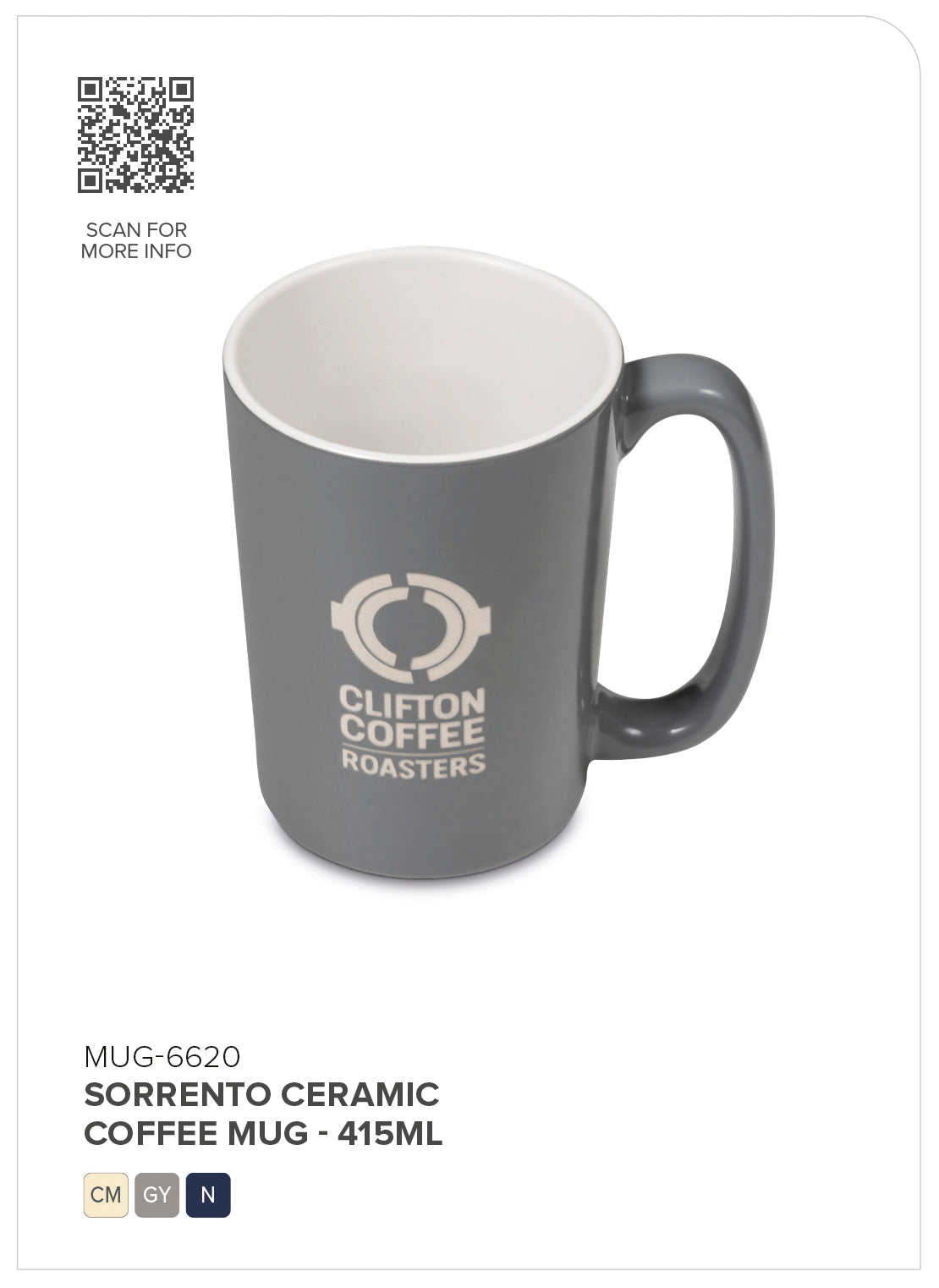 Sorrento Ceramic Coffee Mug - 415ml - Image 3