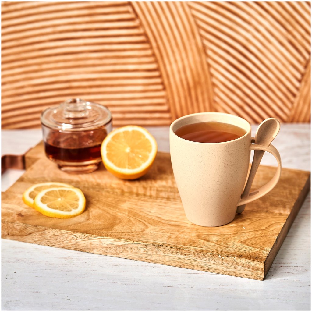 Okiyo Kawai Wheat Straw Mug & Spoon - 350ml - Image 14