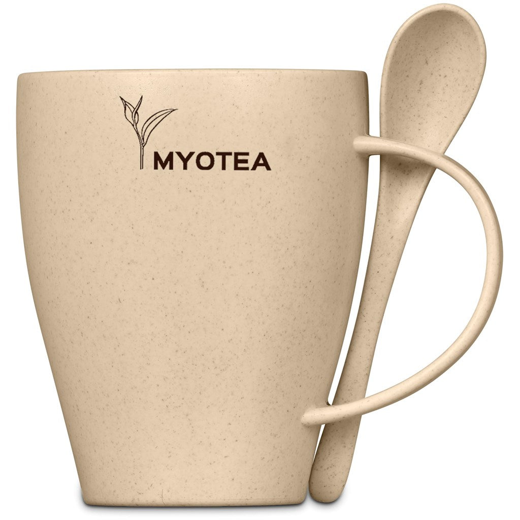 Okiyo Kawai Wheat Straw Mug & Spoon - 350ml - Image 16