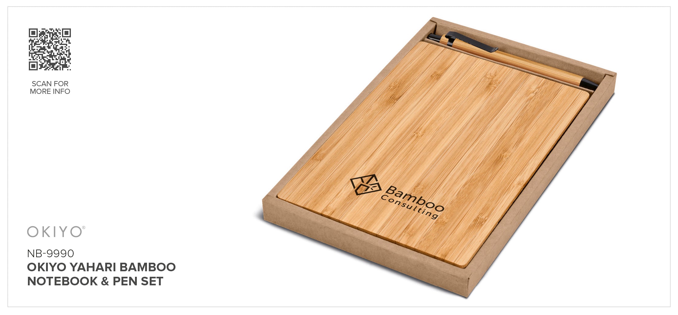 Okiyo Yahari Bamboo Notebook & Pen Set - Image 16