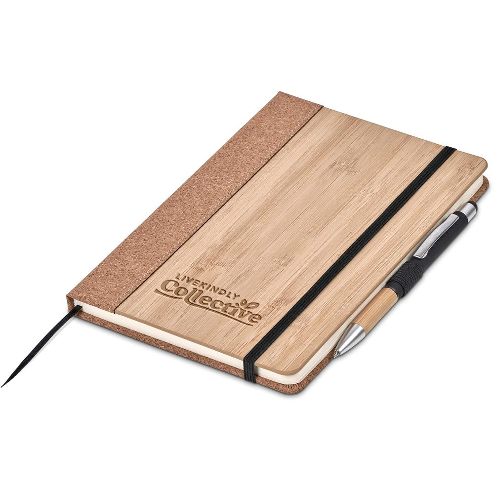 Okiyo Eri Bamboo & Cork Notebook & Pen Set - Image 3