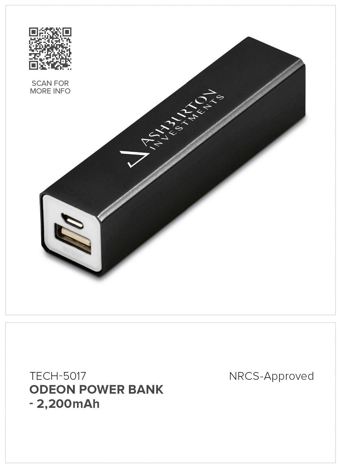 Odeon Power Bank - 2,200mAh - Image 3