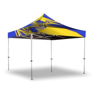Gazebo 3 x 3m, UV Print, Aluminium, Hexagon Frame (Single Sided)